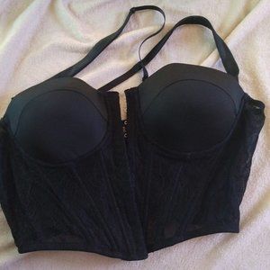 Lace corseted crop top